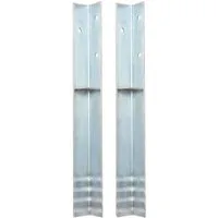 vidaXL H-Pfostenanker Bodenanker L-Form für Spielturm 2 Stk. Stahl 5 x 5 x 50 cm, (2-St)