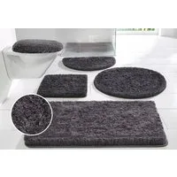 OTTO home Badematte Micro exclusiv, Badvorleger, Badezimmer Teppich, Höhe 55 mm, rutschhemmend beschichtet, schnell trocknend, strapazierfähig, fußbodenheizungsgeeignet, Polyester, halbrund, Badteppich, Badematten auch als 3 teiliges Set & rund erhäl