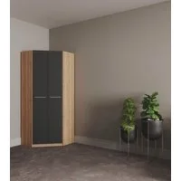 priess Eckkleiderschrank Barcelona Kleiderschrank Ecklösung Raumwunder in 2 Tiefen Schrank Eckschrank Garderobe