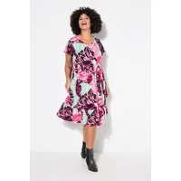 Angel of Style Jerseykleid Kleid A-Linie leuchtender Animal-Patchprint