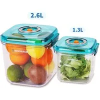 Aigostar Vakuumierer Vakuumbeutel Vakuumdose Vakuumpumpe Lebensmittel mit Pumpe Ventil, Für den Gefrierschrank geeignet, BPA-frei