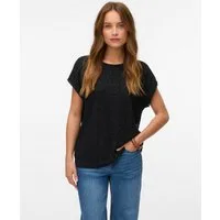 Vero Moda T-Shirt VMMAYA AVA SS TOP JRS VO Materialmix, regular fit