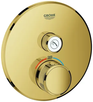 GROHE Thermostat Grohtherm SmartControl 29118 FMS rund 1 ASV cool sunrise, 29118GL0 29118GL0