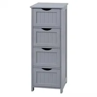 Woltu Kommode, Badezimmerschrank mit 4 Schubladen, Mehrzweckschrank 30x82x30 cm