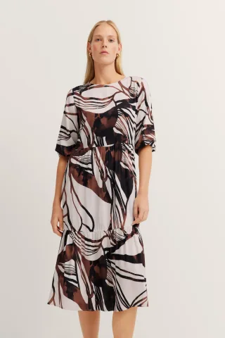 Bugatti Damen Sommerkleid mit Volants & Teilungsnähten