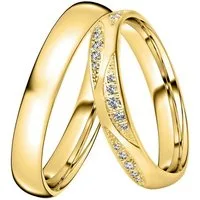 DOOSTI Trauring Schmuck Geschenk Silber 925 Trauring Ehering Partnerring LIEBE, wahlweise mit oder ohne Zirkonia