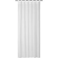 ELBERSDRUCKE Vorhang Schlaufenschal mit Kräuselband Effecto weiß 255 x 140 cm (1 St), Schlaufen, halbtransparent, Polyester, einfarbig, Effektgarn, modern