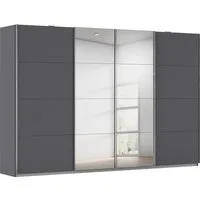 rauch Schwebetürenschrank Kleiderschrank Schrank Garderobe Wäscheschrank Ankleide SYNCRONO (Mitteltüren öffnen parallel, Breiten 271/316/361 cm Höhen 211/230 cm) Mitteltüren mit praktischer Synchron-Öffnung MADE IN GERMANY