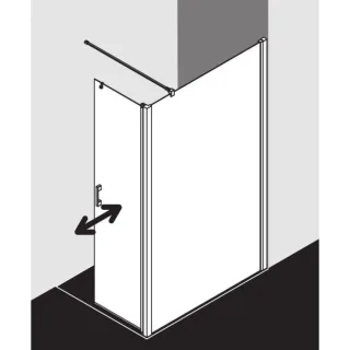 Kermi Liga Seitenwand LIT1R083201AK 83x200cm, rechts, silber/mattglanz, ESG klar, auf Duschplatz