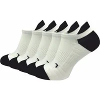 GAWILO Laufsocken (kurz) für Herren mit Kompression & Polsterung, bunt, schwarz & weiß  (5 Paar) Anatomisch korrekt für den linken und rechten Fuß gestrickt