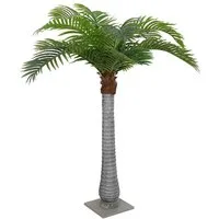 Kunstpalme Palme Künstlich 15 Blätter 200 cm Grün, vidaXL, Höhe 200 cm
