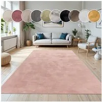 Paco Home Fellteppich Kunstfell Soft 380, rechteckig, Höhe: 14 mm, Langflor, Kuschelteppich - besonders weich, Uni-Farben