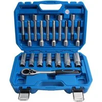 CCLIFE Steckschlüssel Steckschlüssel 1/2" Antrieb Schlüssel Set Nüsse (18 St)