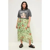 Studio Untold Schlupfrock Midirock A-Line Chiffon Flowerprint Elastikbund