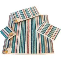 ROSS Gästehandtücher Multicolor, Frottier (6-St), mit Streifen und gesticktem ROSS-Emblem