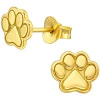 ALEXANDER YORK Paar Ohrstecker PFOTE in Gold, 2-tlg., 925 Sterling Silber