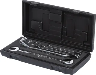 KS Tools GEARplus Ratschenringmaulschlüssel-Satz, umschaltbar, 9-tlg - 503.4650