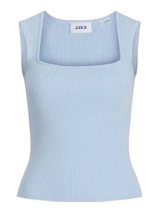 JJXX - JXPOSIE SQUARE NECK TOP KNIT Skyway - Gr. - S