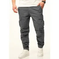 DAILY COTTON Cargohose als Stoffhose mit Stretch im Tapered Fit Chino Cargo Hose mit Gürtelschlaufen für Herren