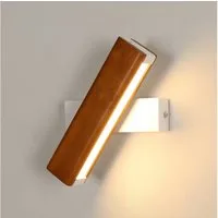 Riserva Wandleuchte Moderne LED Wandleuchte Holz 21cm 4W Warmweiß 3000K 220V, LED wechselbar