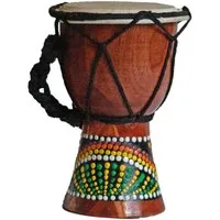 SIMANDRA Trommel Djembe Trommel 12 cm Bongo Afrika - bemalt Dot Painting