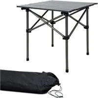 Grafner Campingtisch Campingtisch klappbar 53,5x50x50cm inkl. Transporttasche schwarz (2-St), 53,5x50x50cm, Carbon-Stahl