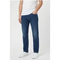 Calvin Klein Slim-fit-Jeans used washed, Slim Straight Fit, Logopatch am Bund