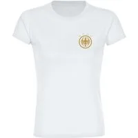 multifanshop T-Shirt Damen Deutschland - Adler Retro Gold - Frauen