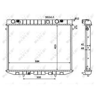 NRF Motork?hler gel?tet Opel Frontera 53947