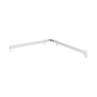KEUCO AXESS Eck-Dusch-/Wannenhandlauf aus Metall, 85 x 85 cm, 35011178800 35011178800