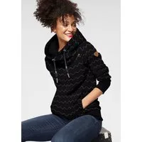 Ragwear Kapuzensweatshirt GRIPY BUTTON CHEVRON O Hoodie mit hochschießendem Schalkragen mit Zierknopfbesatz