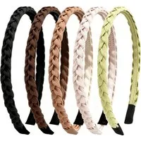Zaewry Haarreif (5er-Set) Boho-Haarreif im Boho-Stil, Stoff-Stirnband, geflochtene Haarbänder für Damen und Mädchen
