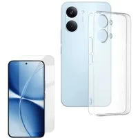 Wigento Handyhülle + Schutzglas für Xiaomi Poco X8 Pro Max 2 in 1 TPU Schutz + 9H Glas 6,83 Zoll, Produktset TPU Hülle mit Hartglas