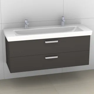 Artiqua 414 Waschtischunterschrank für Subway 2.0 7176D3 Stahlgrau, 414-WU2L-V72-7142-88 414-WU2L-V72-7142-88