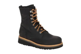 Panama Jack Damen Stiefelette KEILA B1 black wasserdicht Echtleder Plateau 2cm