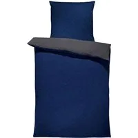 One Home Bettwäsche Doubleface Unifarben, Fleece, 2 teilig, Wende modern, kuschelig flauschig warm weich Winter Normalgröße
