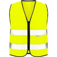EAZY CASE Warnweste Kinder Warnweste Reißverschluss Warnweste für Kinder, Leucht Weste reflektierend Neon, Größe XS Gelb