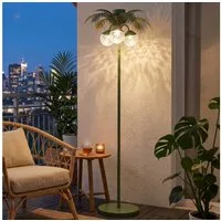 Elblight.de LED Gartenleuchte LED Solar Palme Stehleuchte mit Dämmerungssensor