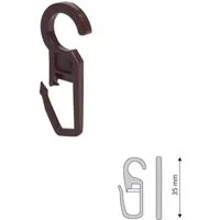 Liedeco Faltenclip, Gardinen, Vorhänge, (Set, 10-St), Faltenlegehaken, für Gardinenringe Öse 10 mm