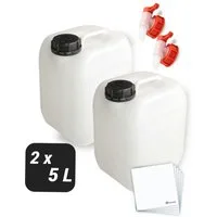 Trevendo Kanister 2er-Set Wasserkanister 5 Liter, lebensmittelecht