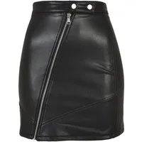URBAN CLASSICS Jerseyrock Urban Classics Damen Ladies Synthetic Leather Biker Skirt (1-tlg)