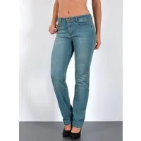ESRA Straight-Jeans Damen Jeans Geradeschnitt Stretch Jeans Damen Regular Fit G4 Sale High Waist Jeans Damen Straight Hose Regular Jeans bis Große Größe