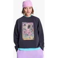 Roxy Sweatshirt LINEUP TERRY mit Rundhalsausschnitt, sportlicher Stil, aus Baumwolle und Polyester