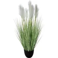 Kunstgras Künstliches Dekogras KP118 künstliche Pflanze Groß Pampasgras, Arnusa, Höhe 120 cm, Kunstpflanze im Topf