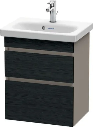Duravit DuraStyle Waschtischunterbau wandhängend Eiche Schwarz & Basalt Matt 500x368x610 mm - DS6403 DS640301643