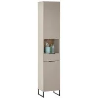 Bega Consult Hochschrank DENVER, 2 Türen, 1 Schublade, 1 Ablagefach, Beige, B 38 x H 195 x T 32 cm