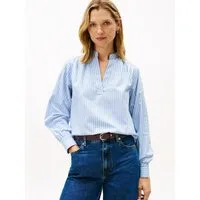Tommy Hilfiger Shirtbluse POPLIN V-NK BLOUSE