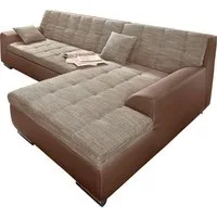 DOMO collection Ecksofa TREVISO viele Bezüge, auch in Cord, L-Form, 267x178 cm, wahlw. mit Bettfunktion, inkl. Zierkissen, Unser Dauertiefpreis