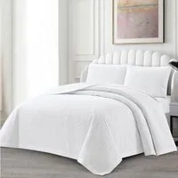 alesvelt Tagesdecke Set Ezgi Überwurf Decke 3-Teilig 240 x 250 cm 2-Personen