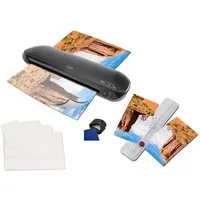 OLYMPIA OFFICE Laminiergerät 4-in-1 Laminierset m/Laminiergerät A330 Plus A3, 4-in-1 Set, A3 Format, Laminator A 330 Plus, Eckenrunder